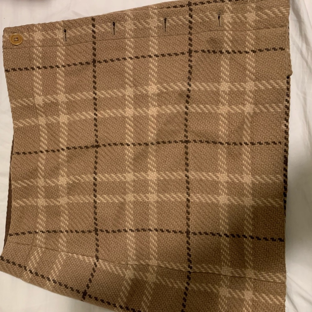 J.Crew NWOT Size 6 brown tween plaid skirt